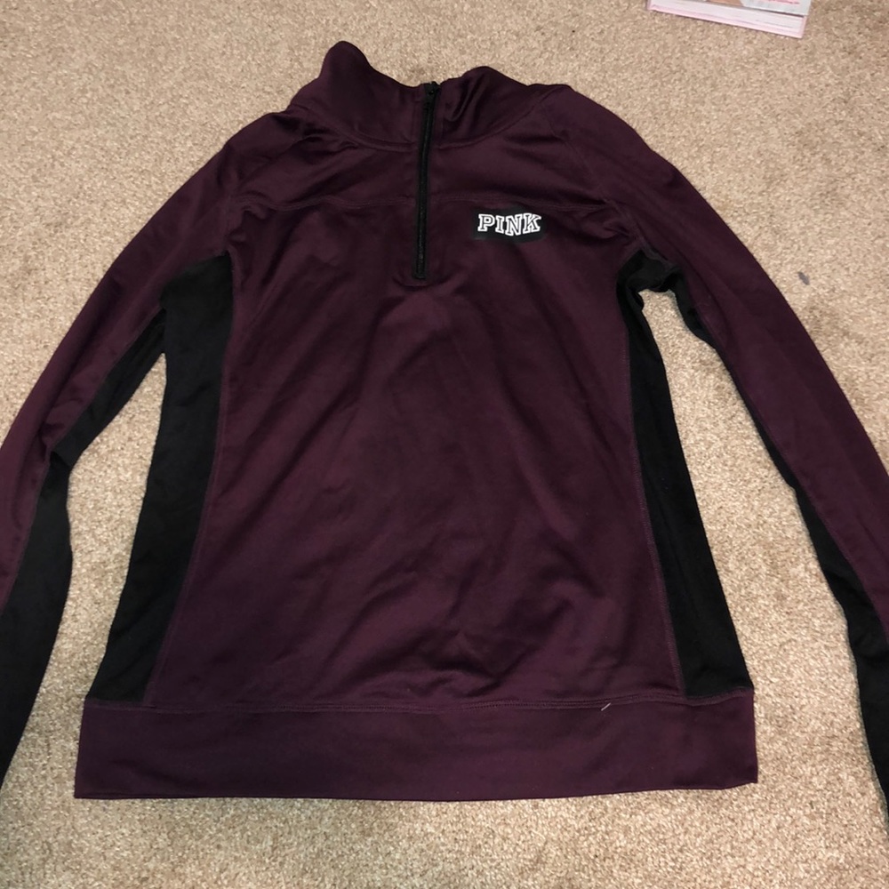 Burgundy quarter zip